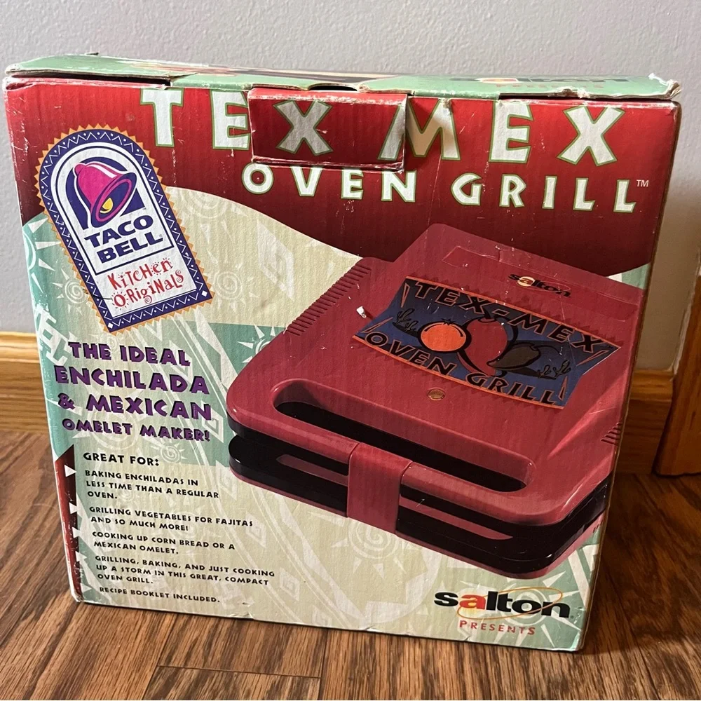 Salton Taco Bell Tex Mex Oven Grill Press Mexican‎ Omelet *RARE* Vintage